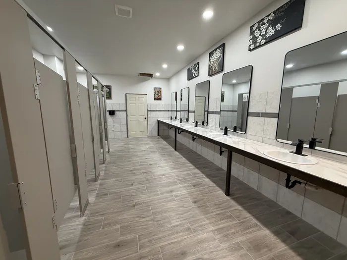 The bathhouse, cleaned every day
