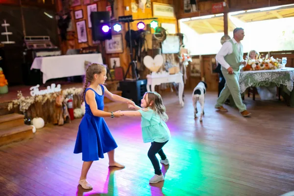 Dancing under the lights in the dance hall