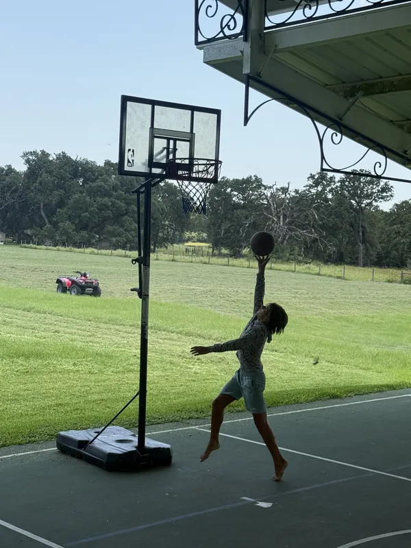 A shot on the basketball court