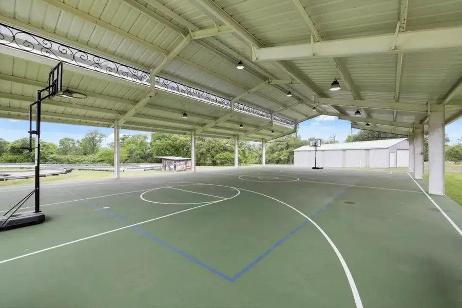 Covered sports court pavilion