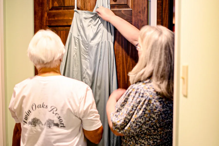 Getting ready in the bridal suite