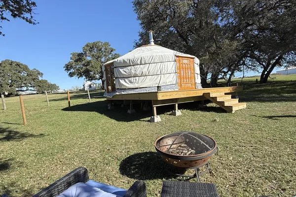 The Mongolian yurt on its deck